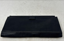 Load image into Gallery viewer, DKNY Womens Black Satin Logo Plaque Chain Strap Rectangular Clutch Handbag
