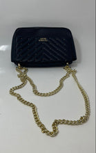 Load image into Gallery viewer, Victoria's Secret Womens Black Quilted Faux Leather Chain Strap Shoulder Bag