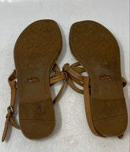 Load image into Gallery viewer, Coach Womens Jeri G4996 Brown Leather Open Toe Flat Thong Sandals Size 7.5B