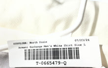 Load image into Gallery viewer, Armani Exchange Mens White Cotton Regular Fit Collared Button-Up Shirt Size L
