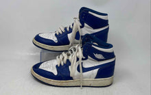 Load image into Gallery viewer, Nike Boys Air Jordan 1 High OG BG 575441-127 White Blue Sneaker Shoes Size 5.5Y