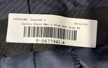 Load image into Gallery viewer, Calvin Klein Mens Blue Flat Front Straight Leg Pockets Dress Pants Size 40W/30L