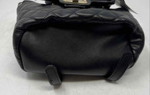Load image into Gallery viewer, Badgley Mischka Womens Micro Black Quilted Adjustable Strap Backpack With Tag