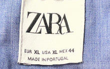 Load image into Gallery viewer, Zara Mens Blue Short Sleeve Collared Regular Fit Golf Polo Shirt Size XL
