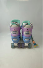 Load image into Gallery viewer, Nemone Girls White Purple Adjustable Strap Lace-Up Roller Skates Size 32-35