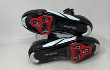 Load image into Gallery viewer, Peloton Mens Red White Black 3 Bolt Hook & Loop Cycling Shoes Size EUR 40