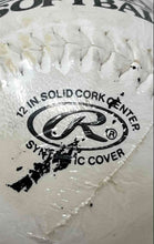 Load image into Gallery viewer, Rawlings White SB3 12 Inch Solid Cork Center Synthetic Cover Official Softball