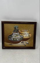 Load image into Gallery viewer, Square Framed Sand Navajo Pottery Still Life Wall Decor Art Painting
