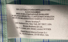 Load image into Gallery viewer, Brooks Brothers Mens Green Printed Long Sleeve Collared Dress Shirt Size 16-34
