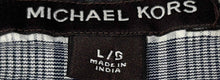 Load image into Gallery viewer, Michael Kors Mens Blue White Striped Short Sleeve Button-Up Shirt Size L