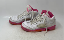 Load image into Gallery viewer, Nike Kids Air Jordan 5 Retro White Pink Lace-Up Sneaker Shoes Size 6Y