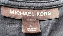 Load image into Gallery viewer, Michael Kors Mens Blue Henley Neck Short Sleeve Pullover T-Shirt Size Large