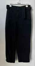 Load image into Gallery viewer, Banana Republic Womens Black Flat Front Belted Stretch Authentic Chino Pants 8P