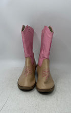 Load image into Gallery viewer, Bebe Girls Pink Light Brown Round Toe Side Zipper Cowgirl Western Boots Size 2