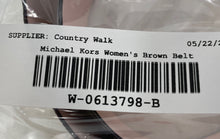 Load image into Gallery viewer, Michael Kors Womens Brown And Pink Monogram Adjustable Buckle Reversible Belt