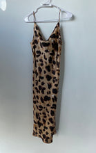 Load image into Gallery viewer, Forever 21 Womens Brown Animal Print Sleeveless Cowl Neck Slip Dress Size S