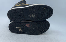 Load image into Gallery viewer, Nike Boys Air Jordan 1 DQ8424-071 Black Golden Sneakers Shoes Sz 13.5C No Laces