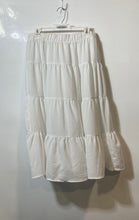 Load image into Gallery viewer, Tommy Hilfiger Womens White Elastic Waist Tiered Midi A-Line Skirt Size Large