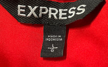 Load image into Gallery viewer, Express Womens Red Short Cap Sleeve V-Neck Pullover Blouse Top Size Large