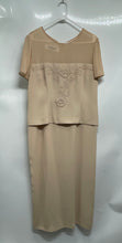 Load image into Gallery viewer, Donna Morgan Womens Khaki Short Sleeve Round Neck Long Maxi Dress Size 16