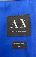 Load image into Gallery viewer, Armani Exchange Mens Blue Cotton Collared Long Sleeve Button-Up Shirt Size M