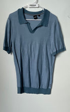 Load image into Gallery viewer, Hugo Boss Mens Blue Printed Short Sleeve Collared Regular Fit Polo Shirt Size L