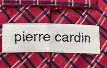 Load image into Gallery viewer, Pierre Cardin Mens Multicolor Plaid Silk Keeper Loop Adjustable Pointed Tie