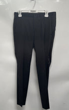 Load image into Gallery viewer, Hugo Boss Mens Black Slash Pockets Flat Front Hook And Bar Dress Pants Size 30R