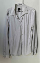 Load image into Gallery viewer, Armani Exchange Mens White Pinstripe Long Sleeve Snap Front Shirt Size XL