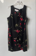 Load image into Gallery viewer, Jones New York Womens Black Floral Sleeveless Round Neck Mini Dress Size 16