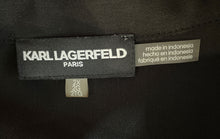 Load image into Gallery viewer, Karl Lagerfeld Paris Mens Black Collared Long Sleeve Button-Up Shirt Size 2X