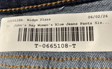 Load image into Gallery viewer, St. John's Bay Womens Blue Denim 5-Pocket Design Straight Jeans Pants Size 18S