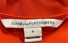 Load image into Gallery viewer, Diane Von Furstenberg Womens Orange Sleeveless Pullover Blouse Top Size P