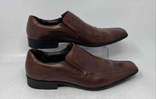 Load image into Gallery viewer, CNS Mens Brown Leather Square Toe Slip-On Loafer Dress Shoes Size EUR 41