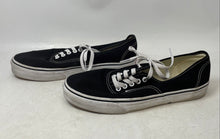 Load image into Gallery viewer, Vans Mens 721356 Black White Lace-Up Low Top Sneaker Shoes Size 10