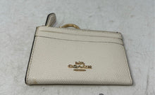 Load image into Gallery viewer, Coach Womens Beige Leather Mini Skinny ID Card Holder Coin Wallet