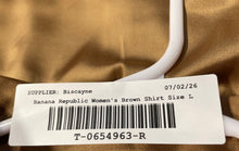 Load image into Gallery viewer, Banana Republic Womens Brown Classic Fit Spread Collar Button-Up Shirt Size L