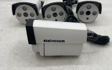 Load image into Gallery viewer, Set Of 4 Pcs Szsinocam White Wired Outdoor Security Surveillance Camera Untested