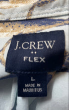 Load image into Gallery viewer, J.Crew Mens Multicolor Fish Print Short Sleeve Flex Button-Up Shirt Size L