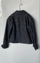 Load image into Gallery viewer, BCBGMAXAZRIA Womens Gray Printed Long Sleeve Cropped Pea Coat Jacket Size XS