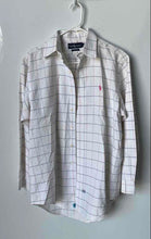 Load image into Gallery viewer, Ralph Lauren Mens White Check Cotton Long Sleeve Dress Shirt Size 15.5-32