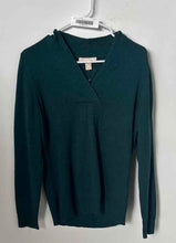 Load image into Gallery viewer, Banana Republic Womens Dark Teal Long Sleeve V-Neck Pullover Sweater Size L