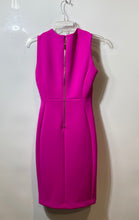 Load image into Gallery viewer, Calvin Klein Womens Pink Sleeveless Crew Neck Back Zip Sheath Dress Size 4
