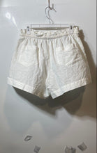 Load image into Gallery viewer, Zara Womens White Flat Front Elastic Waist Drawstring Sweat Shorts Size XS