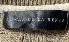 Load image into Gallery viewer, Oscar De La Renta Mens Beige Knit Long Sleeve Crew Neck Pullover Sweater Size M