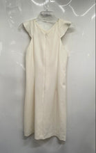Load image into Gallery viewer, Ann Taylor Womens White Back-Zip V-Neck Sleeveless Shift Dress Size 8