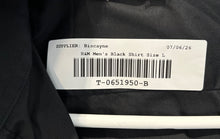 Load image into Gallery viewer, H&M Mens Black Long Sleeve Collared Slim Fit Button-Up Shirt Size L
