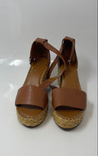 Load image into Gallery viewer, Franco Sarto Womens Clemens Brown Open Toe Wedge Heels Espadrille Sandals Size 7