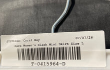 Load image into Gallery viewer, Zara Womens Black Denim Zipped Pocket Stretch Short Mini Skirt Size 10