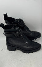 Load image into Gallery viewer, Karl Lagerfeld Womens Pippa Black Leather Side Zip Combat Boots Size 8M
